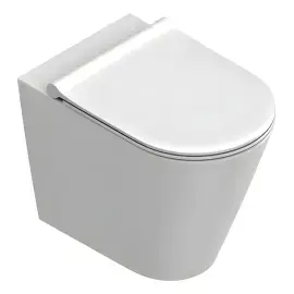 Унітаз підлоговий Zero Catalano 0114550021 + 0551200021 Bianco Satinato — вид на білому тлі