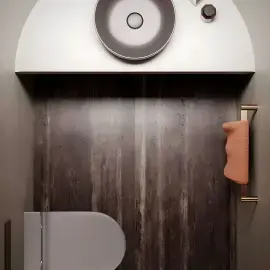 Умивальник Zero Catalano 0123400032 Satin Dove Grey — бічний ракурс