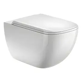 Унітаз підвісний Shui Comfort Cielo SHCOVSK + CPVSHCOTF Gloss White — вид на білому тлі