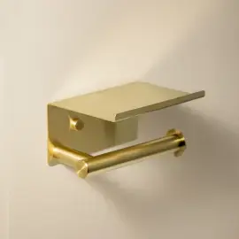 Тримач туалетного паперу з поличкою Architect Cosmic WJC235A0059040 Gold Brushed — вид ззаду