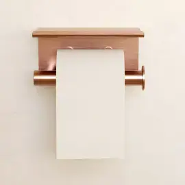 Тримач туалетного паперу з поличкою Architect Cosmic WJC235A0059054 Brushed Copper — бічний ракурс