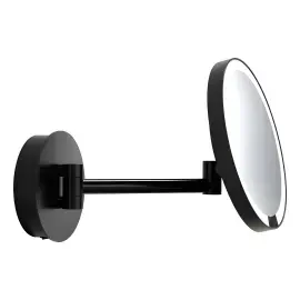 Дзеркало косметичні Just Look WR 7X, чорний Decor Walther 0123760 Black Matt — вид на білому тлі