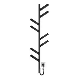 Сушка для рушників електрична Albero Devit DPR117025000B Matt Black — бічний ракурс