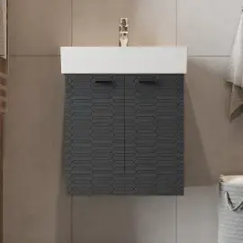 Тумба з умивальником Flow Devit 484050A Anthracite Matt — вид спереду