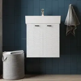 Тумба з умивальником Flow Devit 484050W White Matt — бічний ракурс