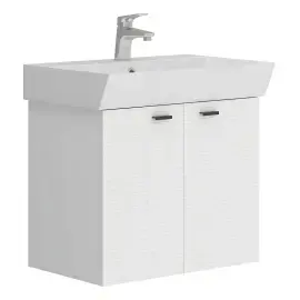 Тумба з умивальником Flow Devit 484060W White Matt — вид на білому тлі