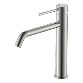 Змішувач для раковини, високий Flow Devit 550533N Brushed Nickel — вид на білому тлі