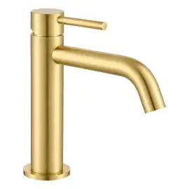 Змішувач для раковини Flow Devit 550534BG Brushed Gold — вид на білому тлі
