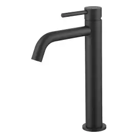 Змішувач для раковини високий Flow Devit 550536B Matt Black — вид на білому тлі
