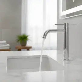 Змішувач для раковини високий Flow Devit 550536C Chrome — бічний ракурс