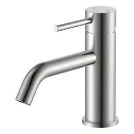 Змішувач для раковини Flow Devit 550547N Brushed Nickel — вид на білому тлі