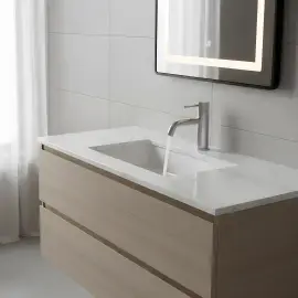Змішувач для раковини Flow Devit 550547N Brushed Nickel — вид спереду