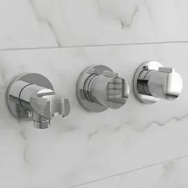 Змішувач для ванни / душу Flow Devit D114125300011C Chrome — вид спереду
