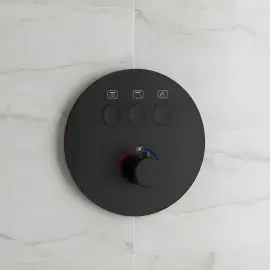 Термостат для ванни / душу Flow Devit D114134010011BM Matt Black — вид спереду