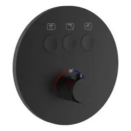 Термостат для ванни / душу Flow Devit D114134010011BM Matt Black — вид на білому тлі