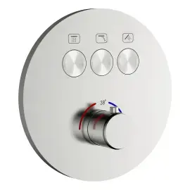Термостат для ванни / душу Flow Devit D114134010011BN Brushed Nickel — вид на білому тлі