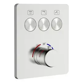 Термостат для ванни / душу Flow Devit D114134010021BN Brushed Nickel — вид на білому тлі