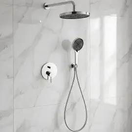 Комплект душової системи Flow Devit D117125001111C Chrome — вид спереду