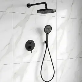 Комплект душової системи Flow Devit D117125001111MB Matt Black — вид спереду