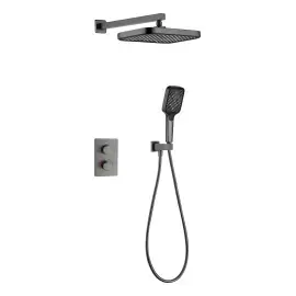 Комплект душової системи Flow Devit D117125011221GM Gun Metal PVD — вид на білому тлі