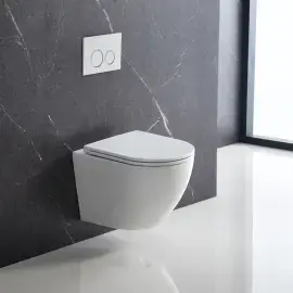 Підвісний унітаз Flow Devit DFL0460111W — вид спереду