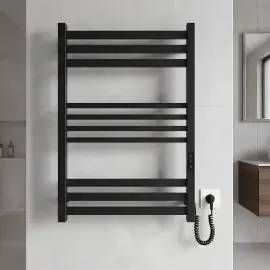 Сушка для рушників електрична Ancoro Devit DAN077053000B Matt Black 53 х 77 см — вид спереду