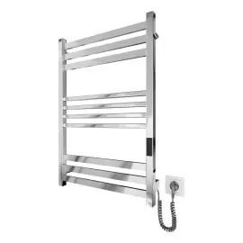 Сушка для рушників електрична Ancoro Devit DAN077053000C Polished Steel 53 х 77 см — вид на білому тлі