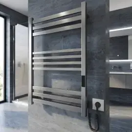 Сушка для рушників електрична Ancoro Devit DAN077053000S Satin Steel 53 х 77 см — вид спереду