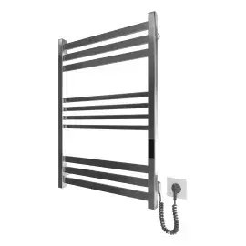 Сушка для рушників електрична Ancoro Devit DAN077053000S Satin Steel 53 х 77 см — вид на білому тлі