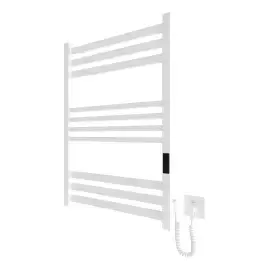 Сушка для рушників електрична Ancoro Devit DAN077053000W White Matt 53 х 77 см — вид на білому тлі