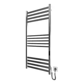 Сушка для рушників електрична Ancoro Devit DAN117053000S Satin Steel 53 х 117 см — вид на білому тлі
