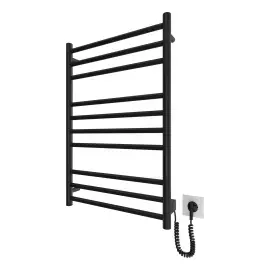 Сушка для рушників електрична Primo Devit DPR077053000B Matt Black 53 х 77 см — вид на білому тлі