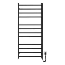 Сушка для рушників електрична Primo Devit DPR117053000B Matt Black 53 х 117 см — бічний ракурс