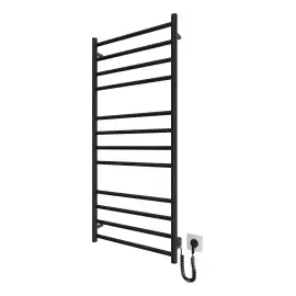Сушка для рушників електрична Primo Devit DPR117053000B Matt Black 53 х 117 см — вид на білому тлі