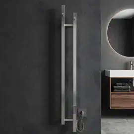 Сушка для рушників електрична Stretto Devit DST117014000S Satin Steel — вид спереду