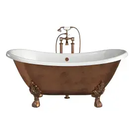 Ванна Chérie Copper Effect Devon&Devon CHÉRIE COPPER — вид на білому тлі