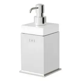 Дозатор для рідкого мила Cube Devon&Devon CUBE330CR Chrome — вид на білому тлі