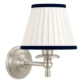 Настінний світильник Daisy Velvet Devon&Devon DEDAISYVLNKSA Satin Nickel — вид на білому тлі