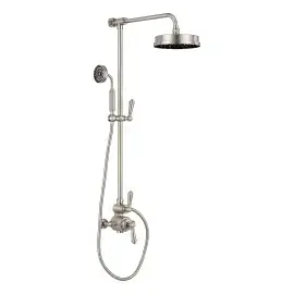 Душова система зі змішувачем Signature Devon&Devon KITMARK3174NKSA Satin Nickel — вид на білому тлі
