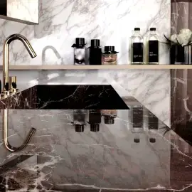Керамограніт Marvel Edge Red Luxury 75 х 150 см Different AAIQ — вид ззаду