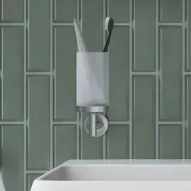 Склянка для зубних щіток Starck T Duravit 0099317000 Stainless Steel Brushed — вид спереду