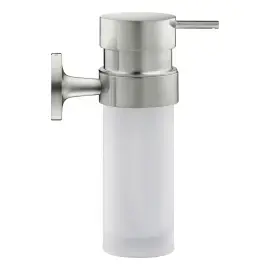 Дозатор для рідкого мила Starck T Duravit 0099357000 Stainless Steel Brushed — вид на білому тлі