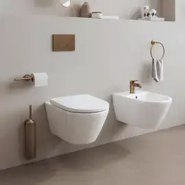 Тримач туалетного паперу подвійний Starck T Duravit 0099380400 Brushed Bronze — вид всередину