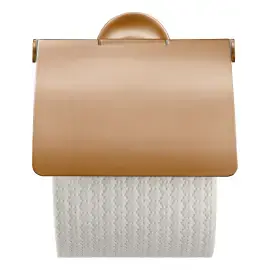 Тримач туалетного паперу з кришкою Starck T Duravit 0099400400 Brushed Bronze — бічний ракурс