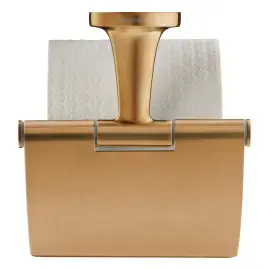 Тримач туалетного паперу з кришкою Starck T Duravit 0099400400 Brushed Bronze — вид спереду