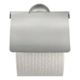 Тримач туалетного паперу з кришкою Starck T Duravit 0099407000 Stainless Steel Brushed — бічний ракурс