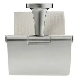 Тримач туалетного паперу з кришкою Starck T Duravit 0099407000 Stainless Steel Brushed — вид спереду