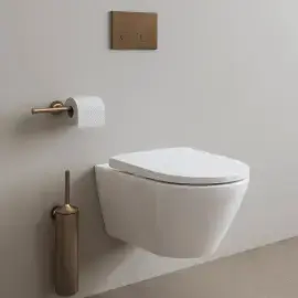 Йоржик підвісний Starck T Duravit 0099460400 Brushed Bronze — бічний ракурс