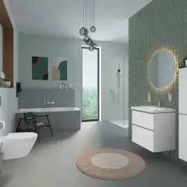 Йоржик підвісний Starck T Duravit 0099467000 Stainless Steel Brushed — вид ззаду