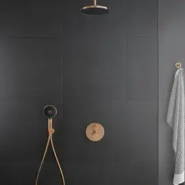 Душова система з термостатом (прихований монтаж) Duravit KIT1TH4200014004 Brushed Bronze — бічний ракурс